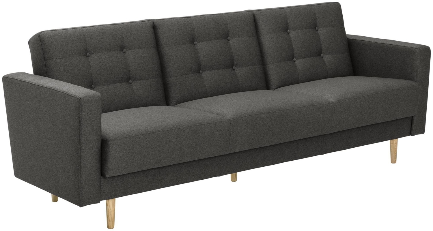 Sofa 3-Sitzer mit Bettfunktion Kaisa Bezug Flachgewebe Esche natur / anthrazit 23190 Bild 1