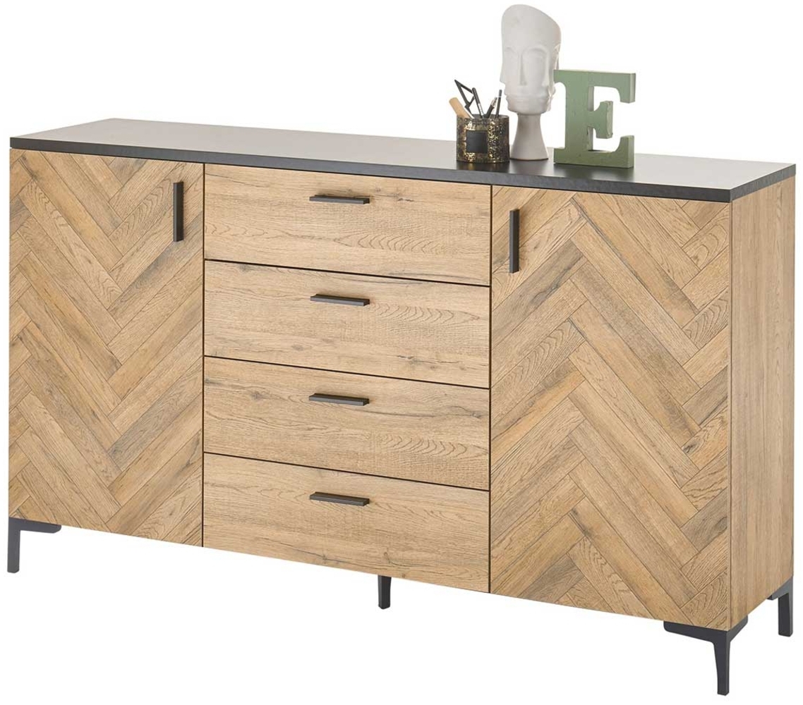 Sideboard vito Carissio, Holzwerkstoff, Holzfarben, 154 x 88 x 38 cm Bild 1