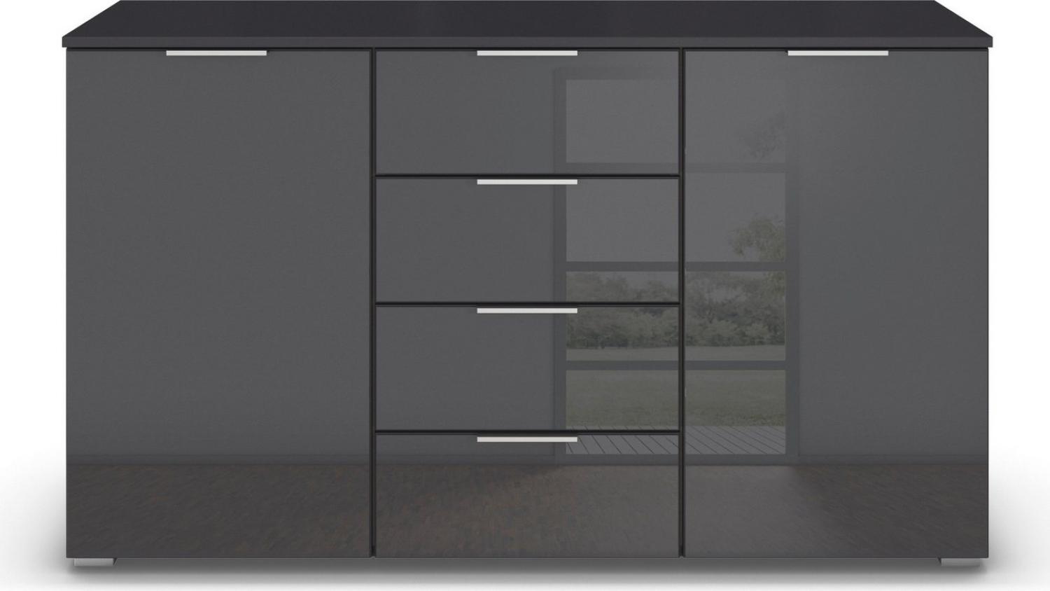 rauch Kommode Sideboard Kombikommode Schubladenkommode AGORDO mit Glasfront, mit 4 Schubkästen und 2 Türen sowie Metallgriffen MADE IN GERMANY Bild 1