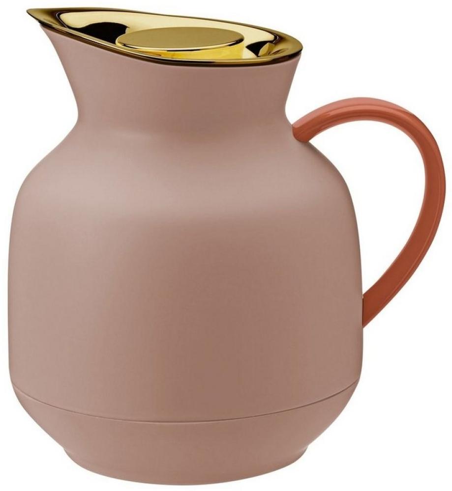 Stelton Isolierkanne Amphora für Tee, Teekanne mit Glaseinsatz, Thermokanne, Kunststoff, Soft Peach, 1 Liter, 222-2 Bild 1