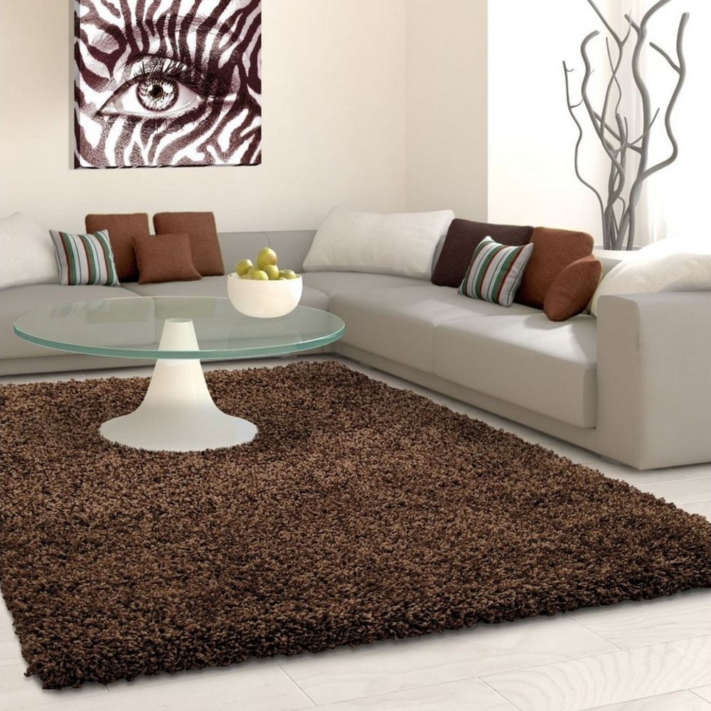 Shaggy Teppich LIFE BROWN 80 X 150cm Rechteck Bild 1