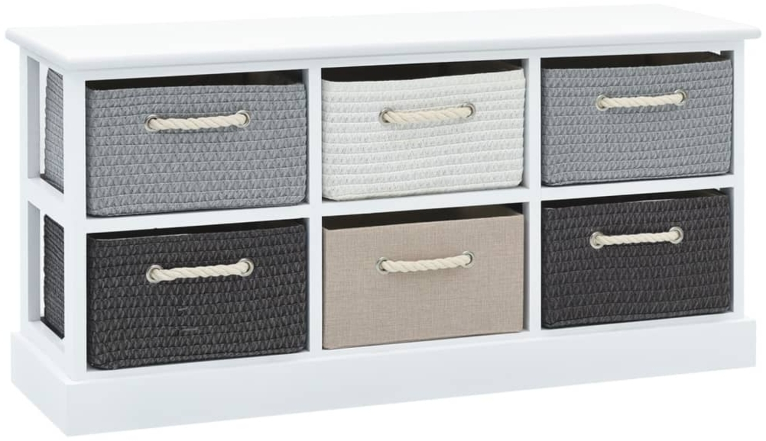 vidaXL Aufbewarhungsbank 6 Schubladen Holz 242891 Bild 1