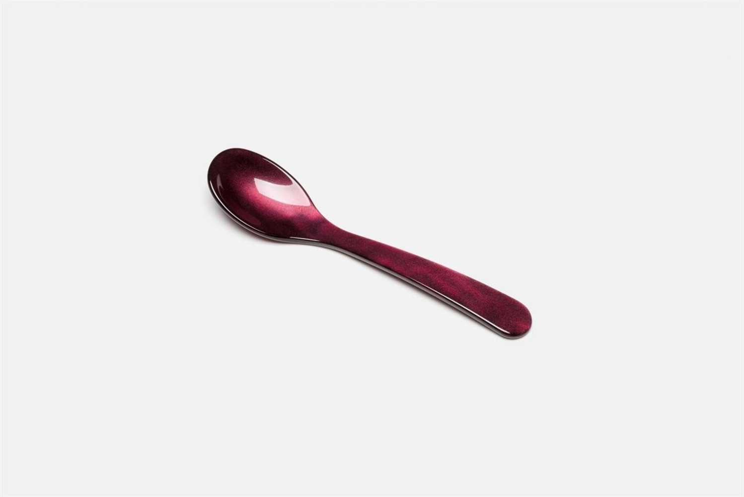 G.F. Heim Söhne Eierlöffel Acrylglas Perlmutt Optik Bordeaux Bild 1