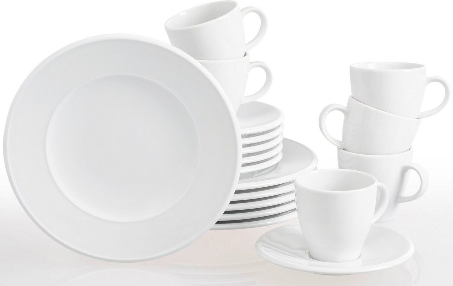 Retsch Arzberg Kaffeeservice Geschirr-Set, Service Novo (18-tlg), 6 Personen, Porzellan, Made in Germany, 18 Teile, für 6 Personen Bild 1