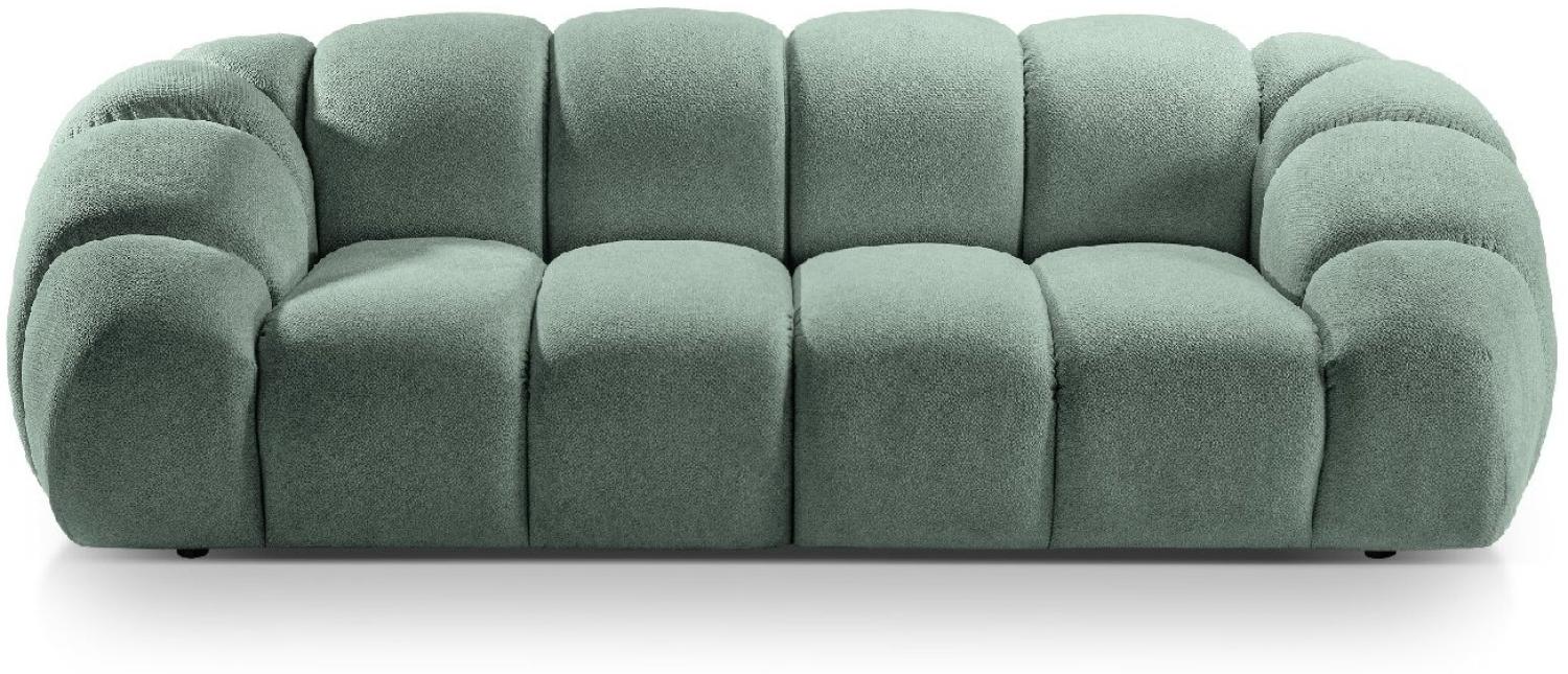 Micadoni Sofa Diana 3-Sitzer Strukturierter Samtstoff Minze Bild 1