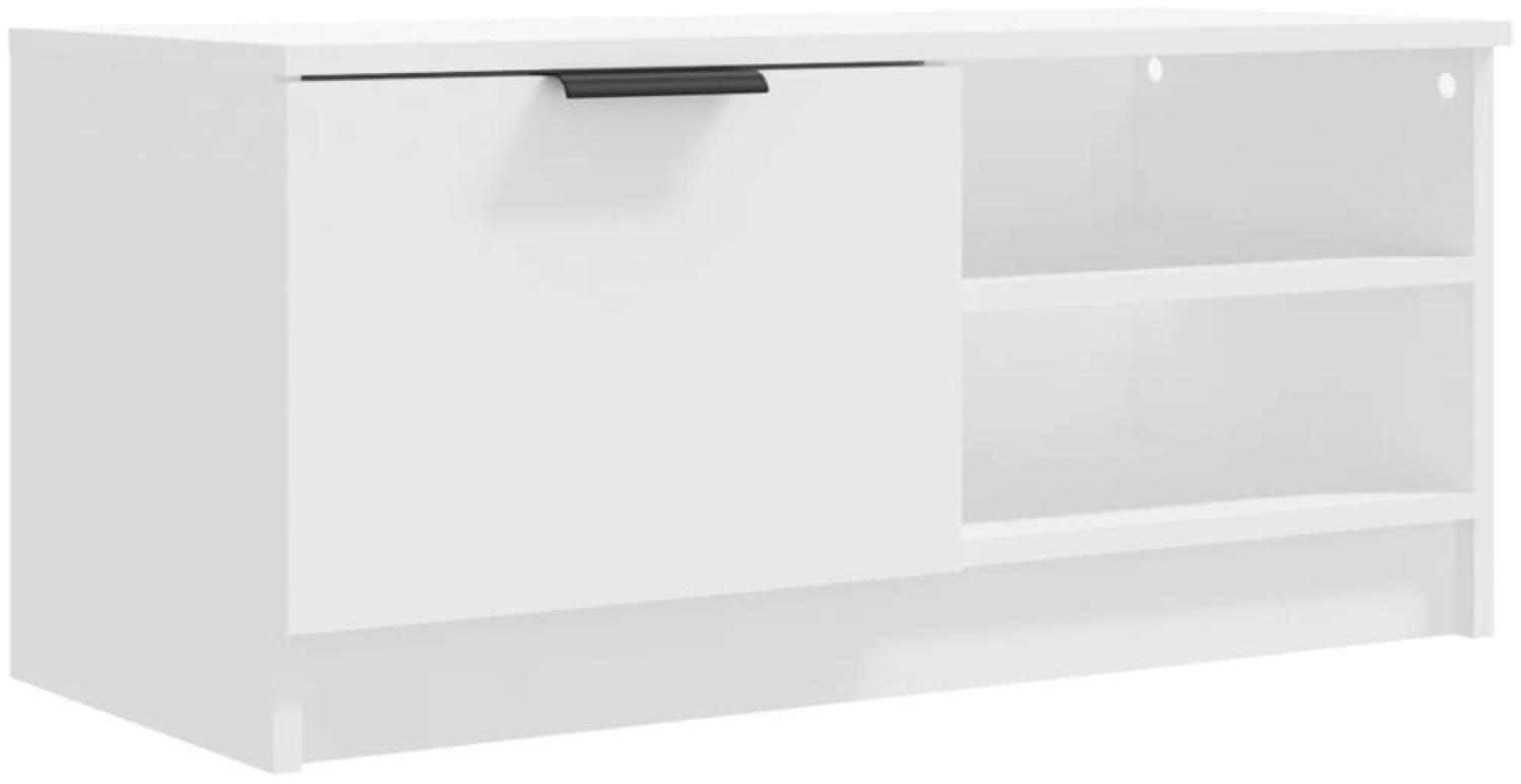 vidaXL TV-Schrank Weiß 80x35x36,5 cm Holzwerkstoff 811466 Bild 1