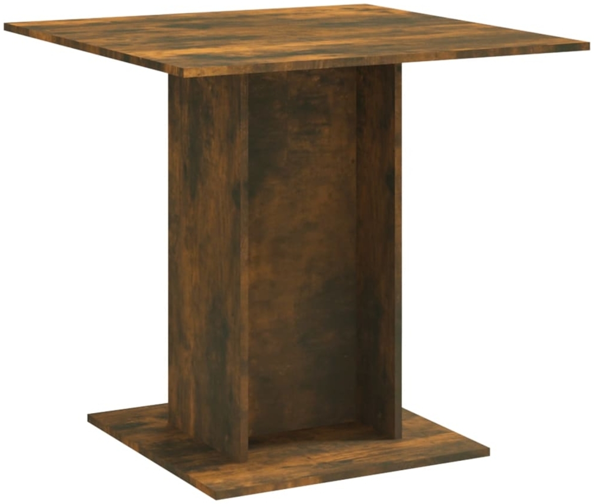 vidaXL Esstisch Räuchereiche 80x80x75 cm Holzwerkstoff 825822 Bild 1