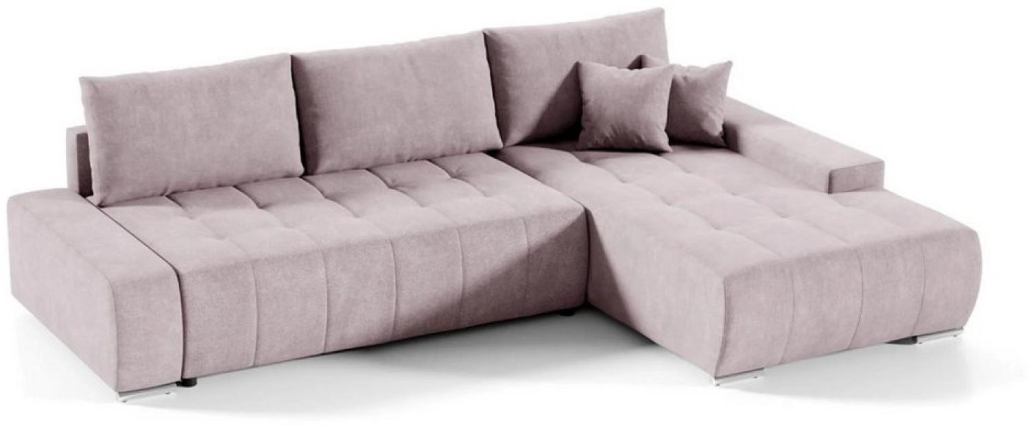 Beautysofa Ecksofa DRACO mit Schlaffunktion, mit Bettkasten, Ecke mit Einfügung Bild 1