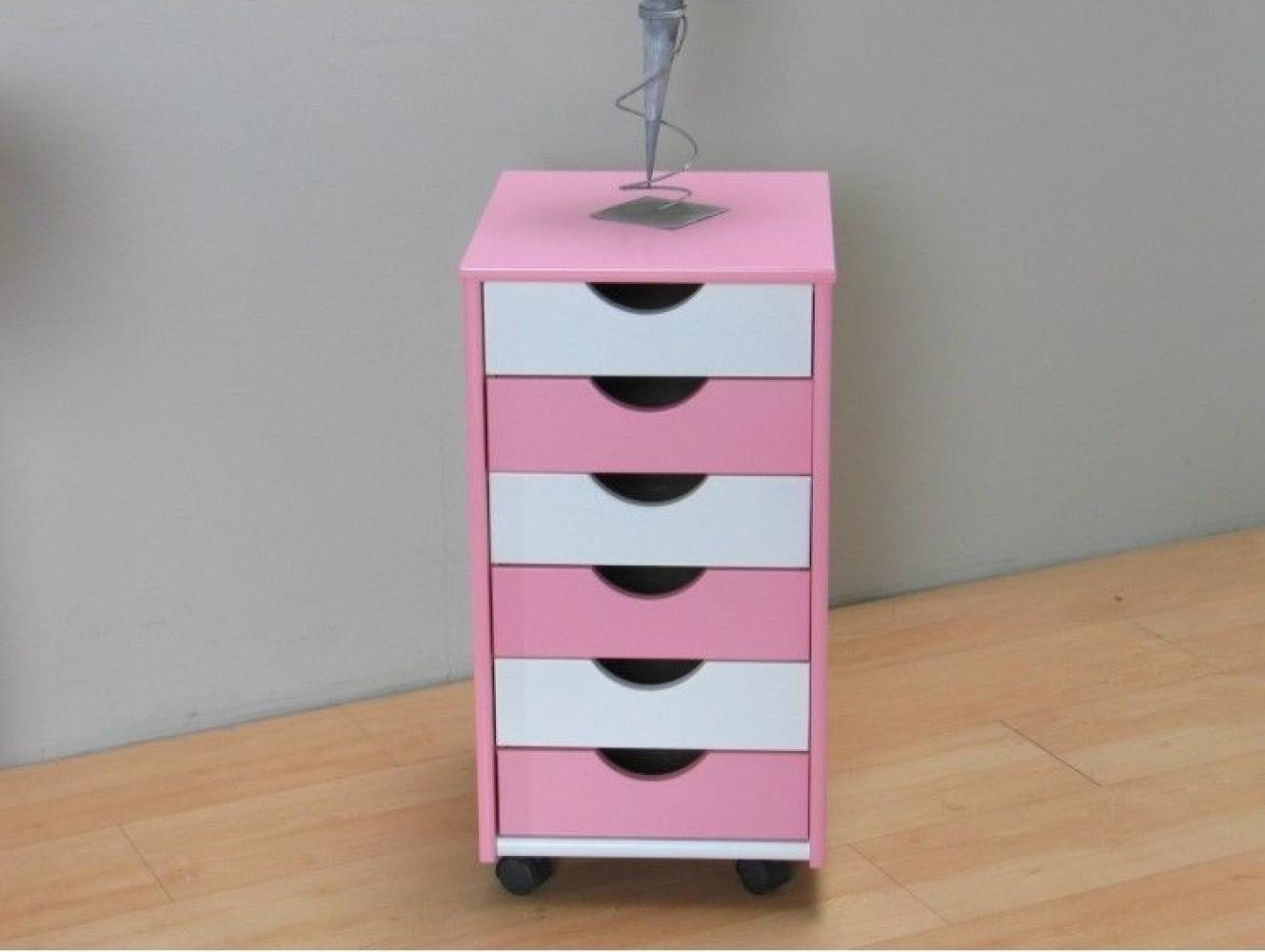 Inter Link 'Pierre' Rollcontainer rosa/weiß Bild 1