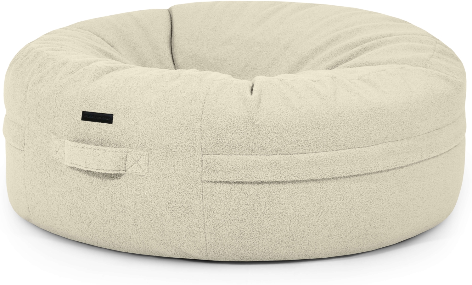 Sitzsack ‘Roll 135‘, Bezugstoff - Teddy, 100% Polyester, Cream, 50x135x135 cm. Bild 1