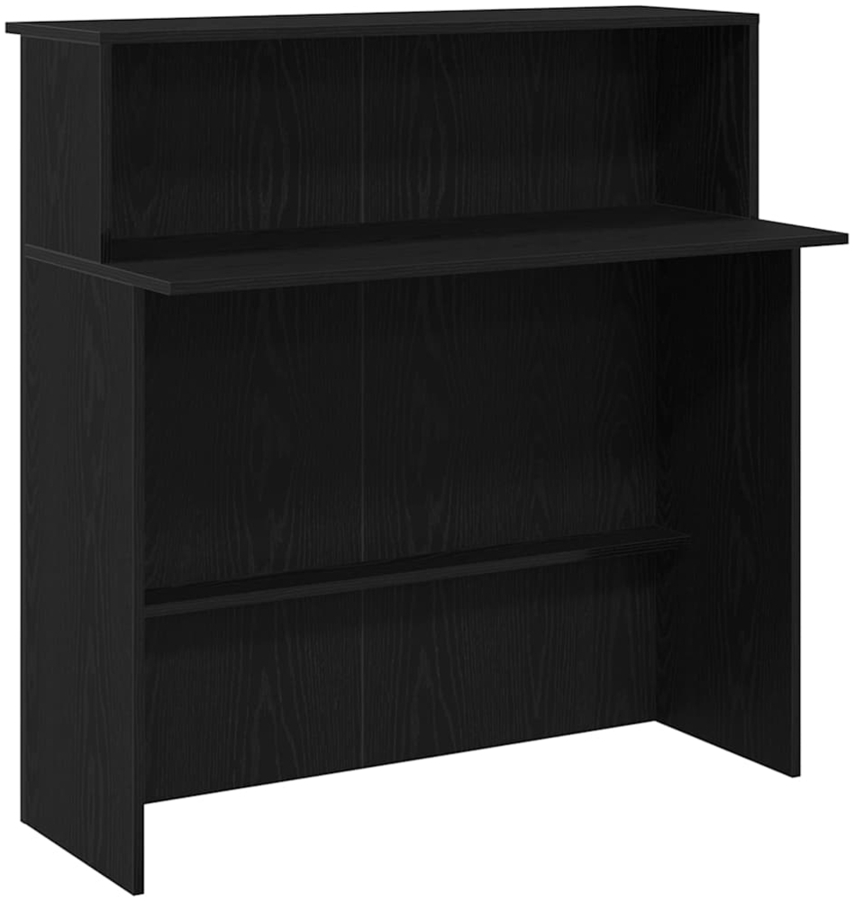vidaXL Empfangstheke Schwarz 100x50x103,5 cm Holzwerkstoff 859025 Bild 1