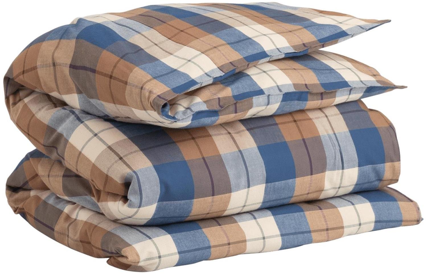 Gant Home Bettwäsche Flannel Check Single Duvet Deep Blue (155x220 cm) 851027402-418 Bild 1