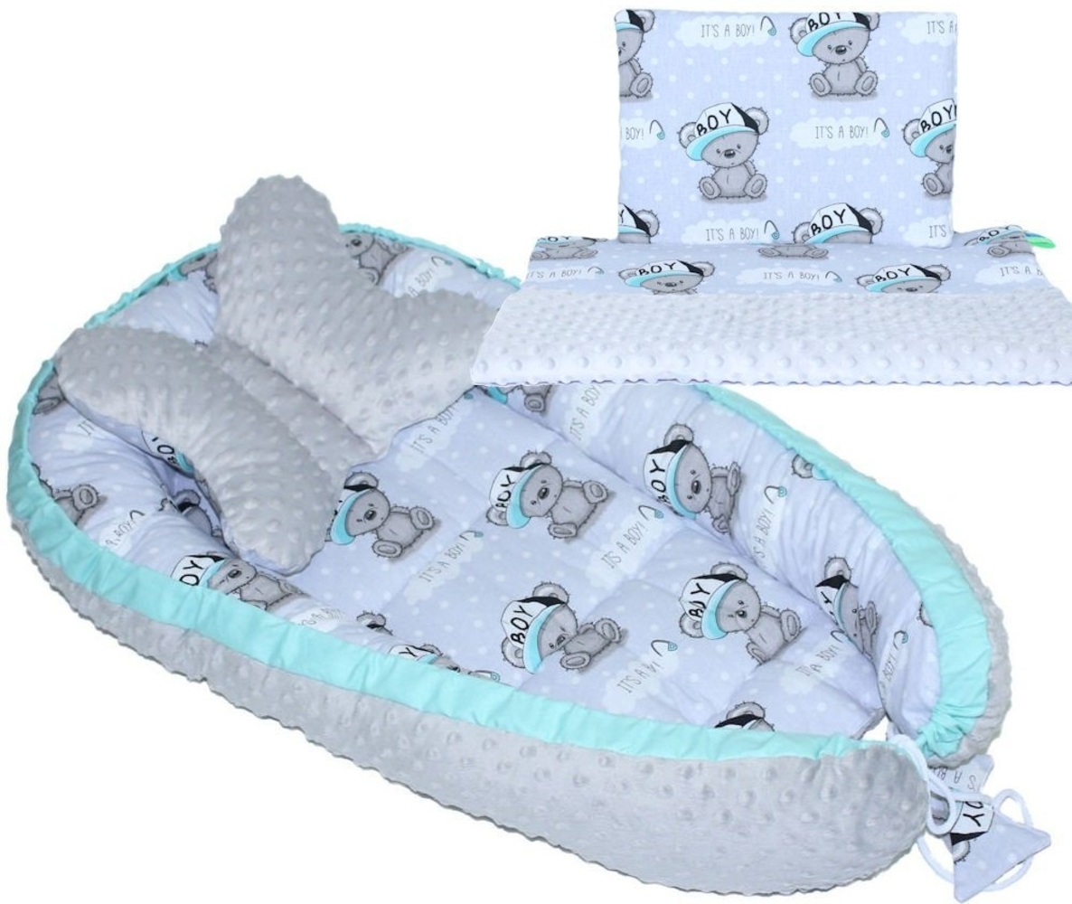 Primawela Bettnestchen Baby MINKY Nestchen Kokon Kuschelnest Kissen Decke Schmetterlingkissen Bild 1