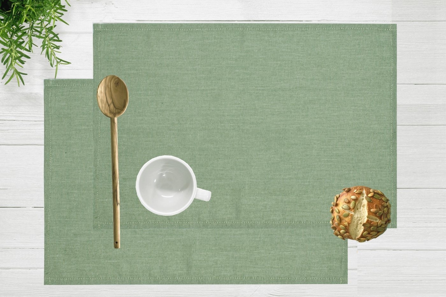 my home Platzset Aolva, (2-St), 45 x 30 cm, Strukturiert, modern, basic, Esszimmer, Wohnzimmer, Deko Bild 1