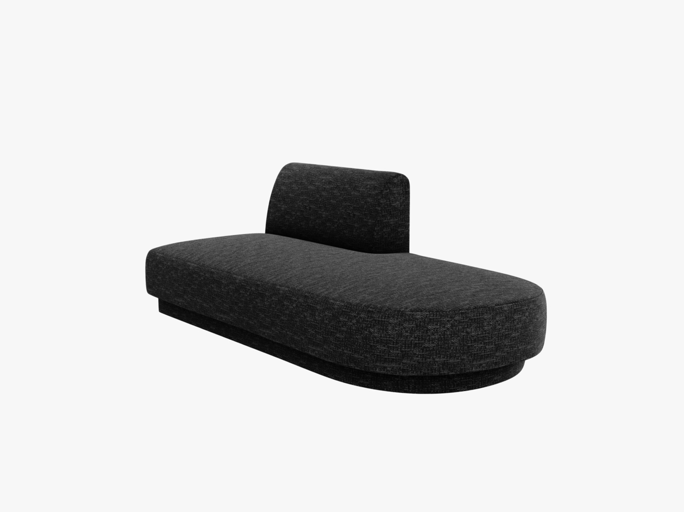 Micadoni 2-Sitzer Sitzmodul offen Miley Rechts Chenille Schwarz Bild 1