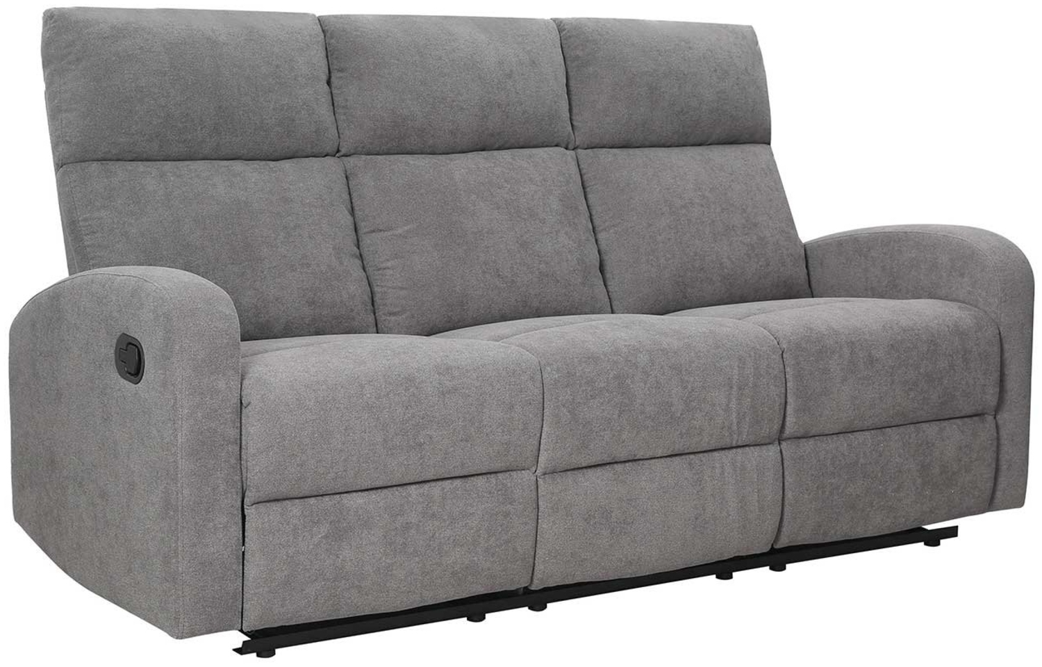 Sofa 3-Sitzer Frankfurt, Mikrofaser, Polyester, Grau, 181 x 102 x 89 cm Bild 1
