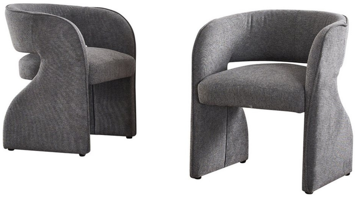 OKWISH Ohrensessel Grauer Polsterstuhl (Einzelsitz, Einzelsofa, Sofasessel,Wannenstuhl, 2-St, 59x61x75 cm), ergonomische Form Bild 1