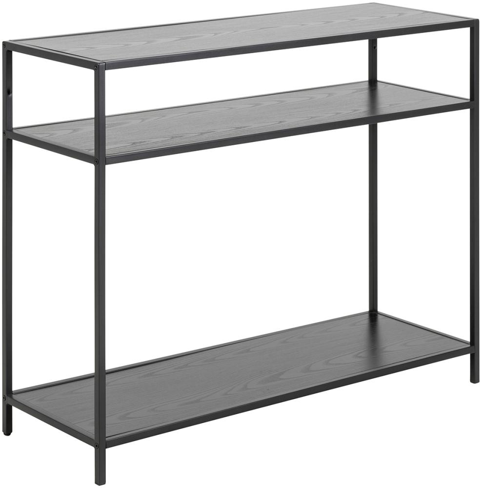 Konsolentisch >Carney< in Schwarz/matt aus Metall - 100x79x35cm (BxHxT) Bild 1