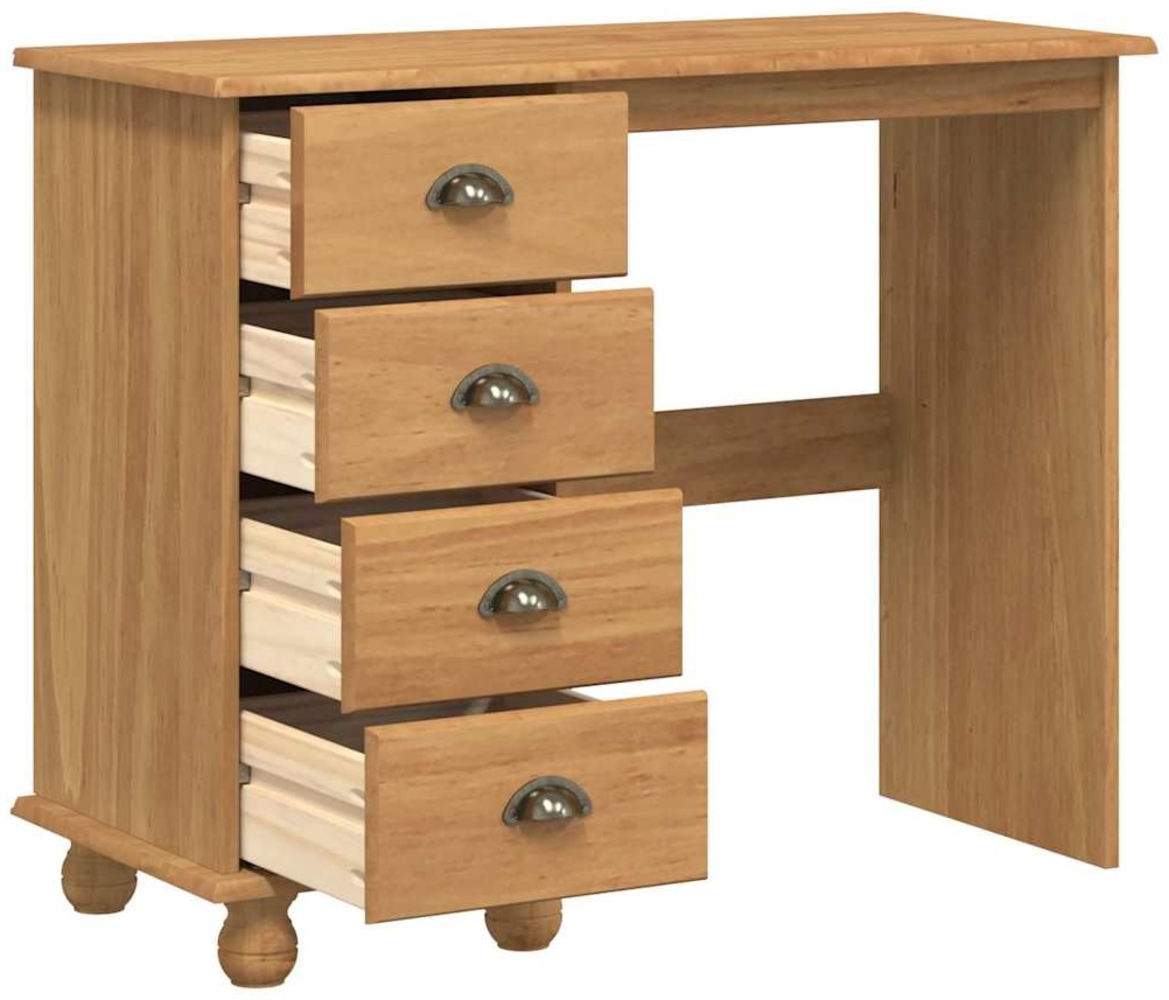 vidaXL Schreibtisch ASKIM Braun 95 x 40 x 75 cm Massivholz Kiefer 4105448 Bild 1