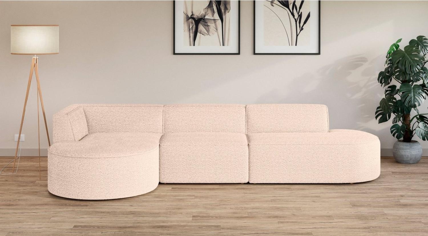 andas Ecksofa Ecksofa EIVIND mit Ottomane rechts/links, Maße: B/H/T 343/159/72 cm, L-Form mit Wellenunterfederung, auch in Feincord und Bouclé Bild 1