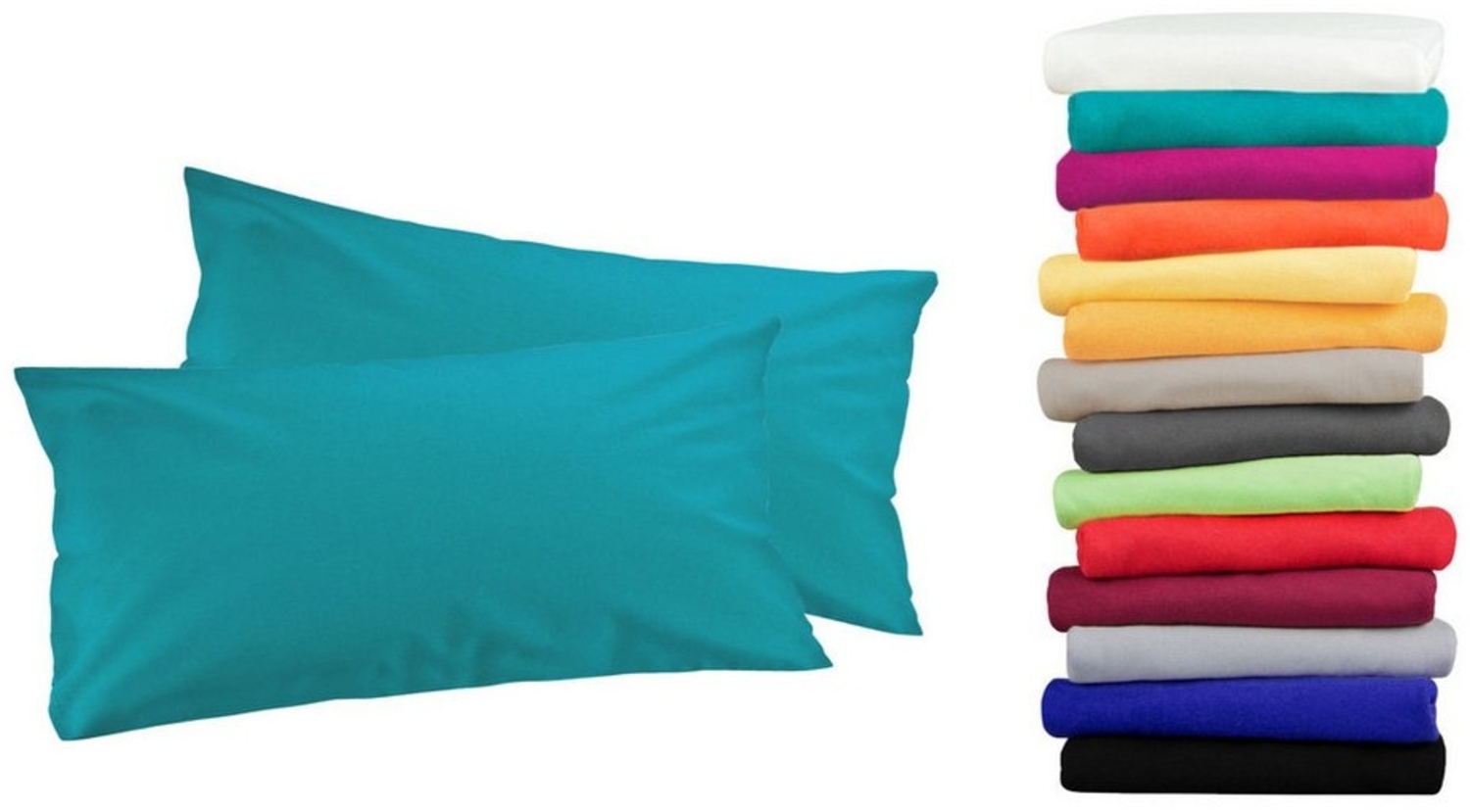MOON Heimtextilien Kissenbezug / Seitenschläferkissenbezug 2er Pack MOON-Luxury Linon 100% Baumwolle, Linon Bild 1