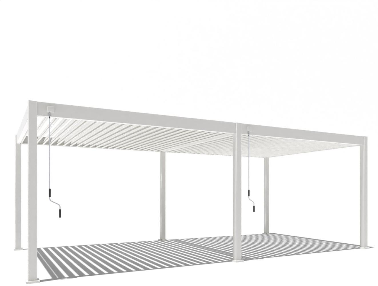 Weide Deluxe | Voll-Alu-Pavillon | 3,6 x 7,2 M | Lamellendach weiß | Pergola freistehend Bild 1