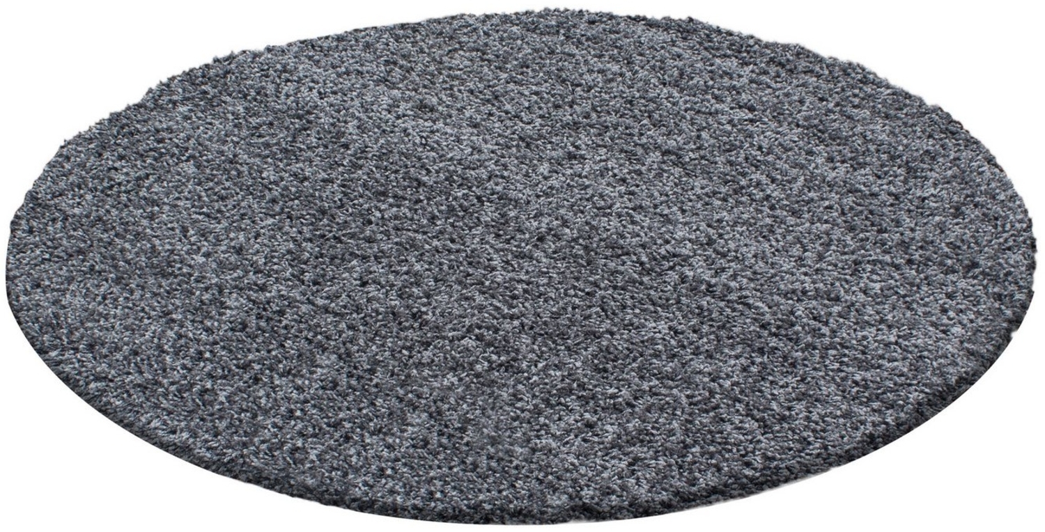 Carpettex Hochflor-Teppich Unicolor - Einfarbig, Rund, Höhe: 50 mm, Teppich Einfarbig Shaggy 50 mm Florhöhe Langflor Teppich Wohnzimmer Bild 1