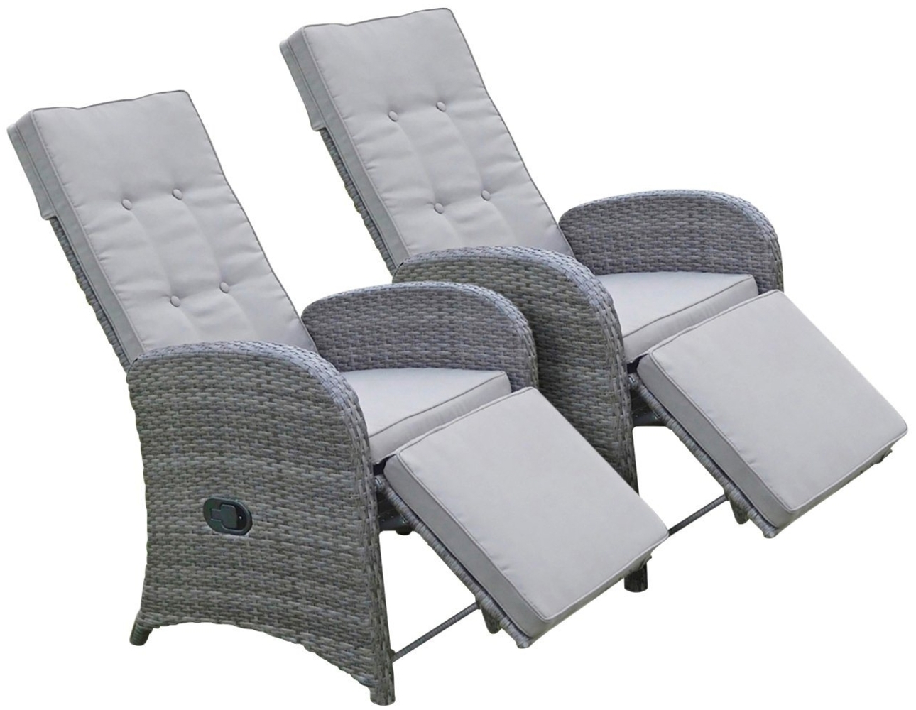 Relaxsessel Salerno aus Alu, Kunststoffgeflecht und Polyester Bild 1