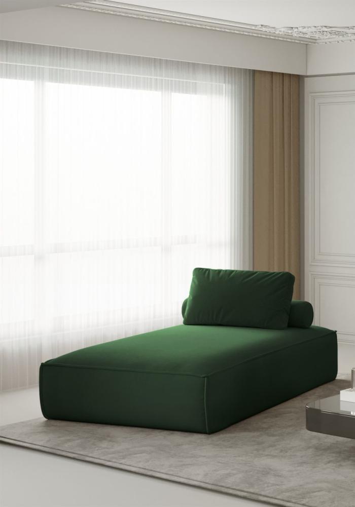 Chaiselongue Sezlong Liege CELES in Stoff Opera Velvet Grün Bild 1