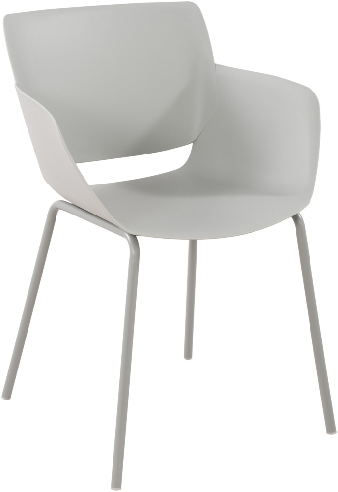 CLP Stuhl Alpena wetterfest mit Rückenlehne,hellgrau Bild 1