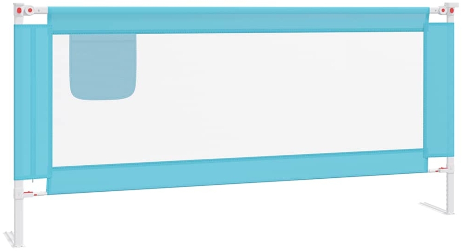 Kleinkind-Bettschutzgitter Blau 200x25 cm Stoff Bild 1