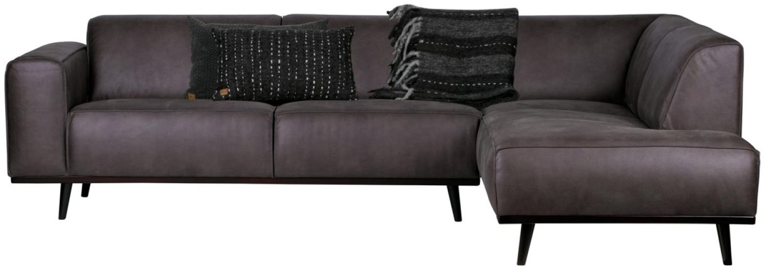 Ecksofa Statement Lederoptik, rechts Grau Bild 1