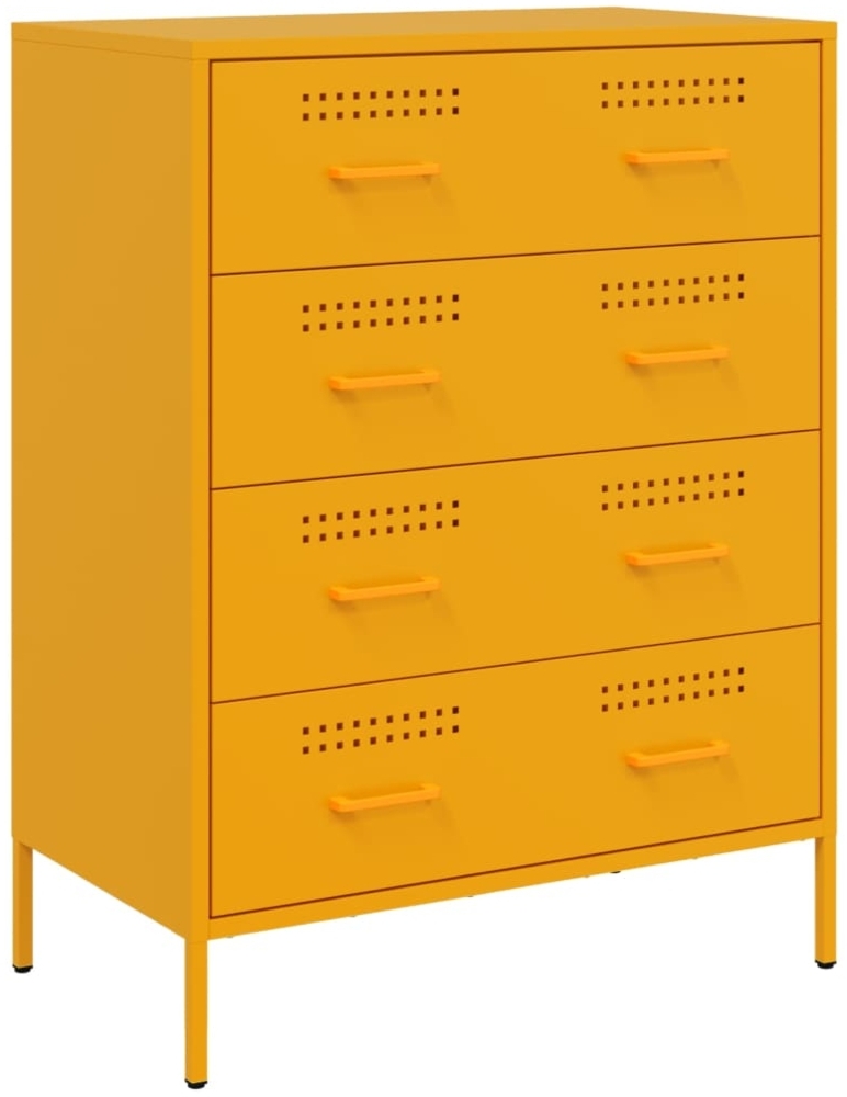 vidaXL Sideboard Senfgelb 68x39x89 cm Stahl 842985 Bild 1
