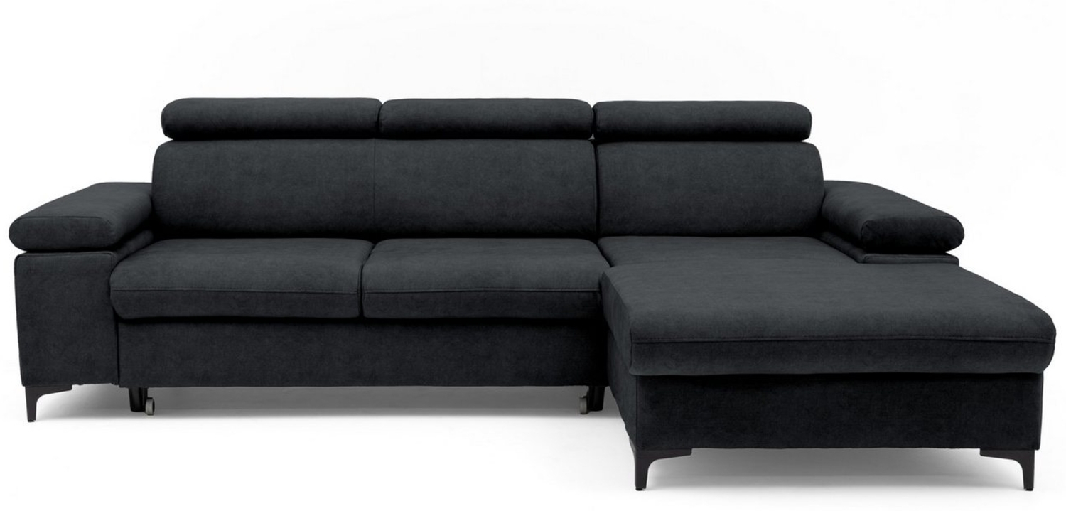 NEXT COLLECTION Ecksofa Ecke mit verstellbaren Kopfteilen MAVIC, Verstellbare Kopfstützen, verstellbare Armlehnen, Einfache Form, Schlaffunktion, Bettzeugbehälter Bild 1