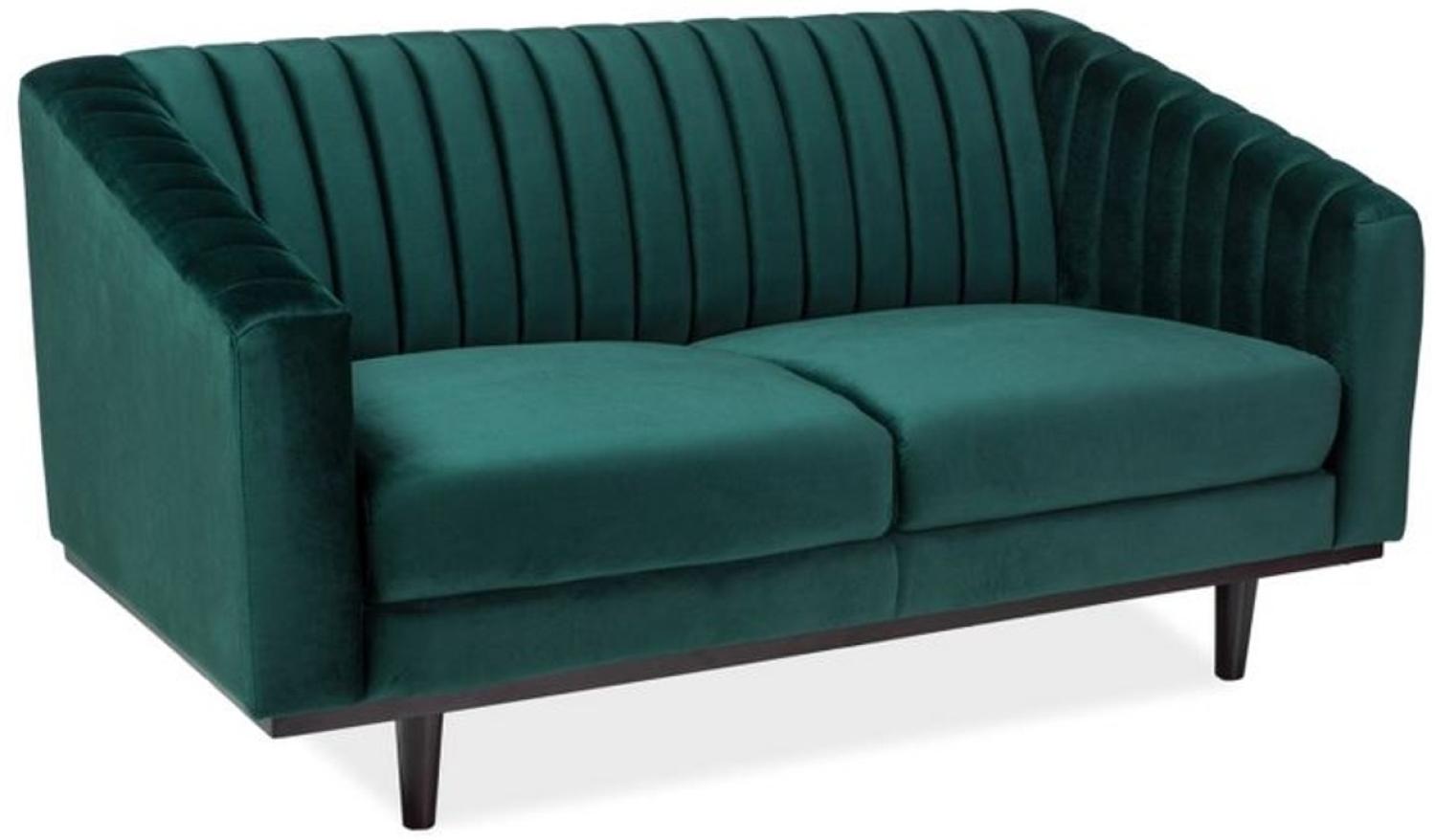 Casa Padrino Luxus Sofa 150 x 85 x H. 78 cm - Wohnzimmer Sofa mit edlem Samtstoff - Wohnzimmer Möbel Bild 1