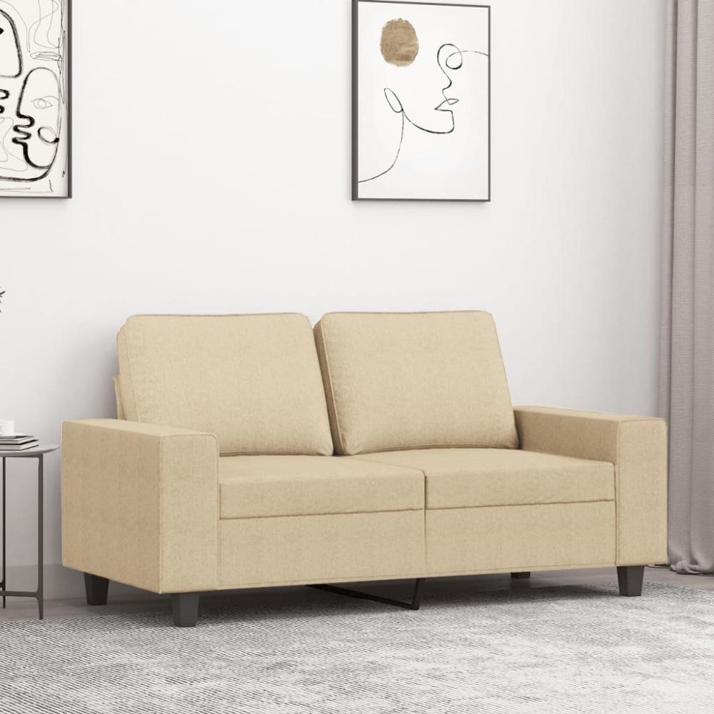 vidaXL 2-Sitzer-Sofa Creme 120 cm Stoff 359385 Bild 1