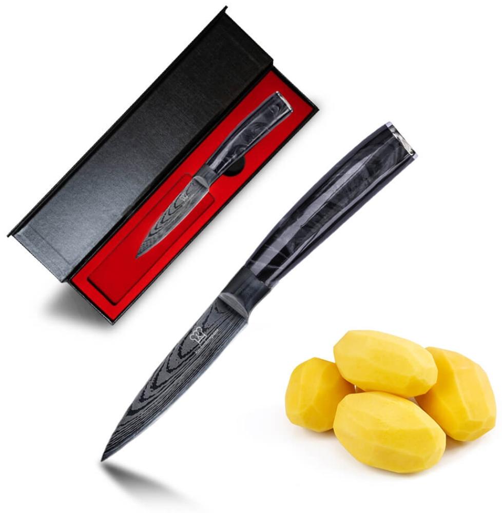 Kuro Petty - Messer aus gehärteter Edelstahl - Rasiermesser scharfe Klinge - Küchenmesser mit robustem Epoxidharz. Bild 1