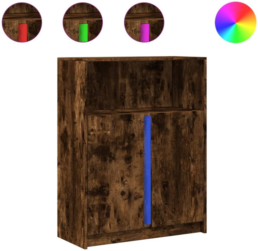 vidaXL LED-Sideboard Räuchereiche 77x34x100 cm Holzwerkstoff 852149 Bild 1