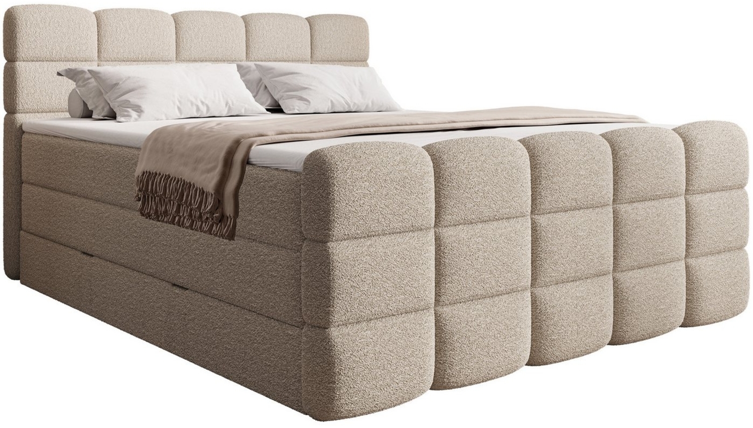 wonello Boxspringbett Carenzo, Doppelbett mit Bettkasten, wahlweise mit wonello premium Topper Bild 1