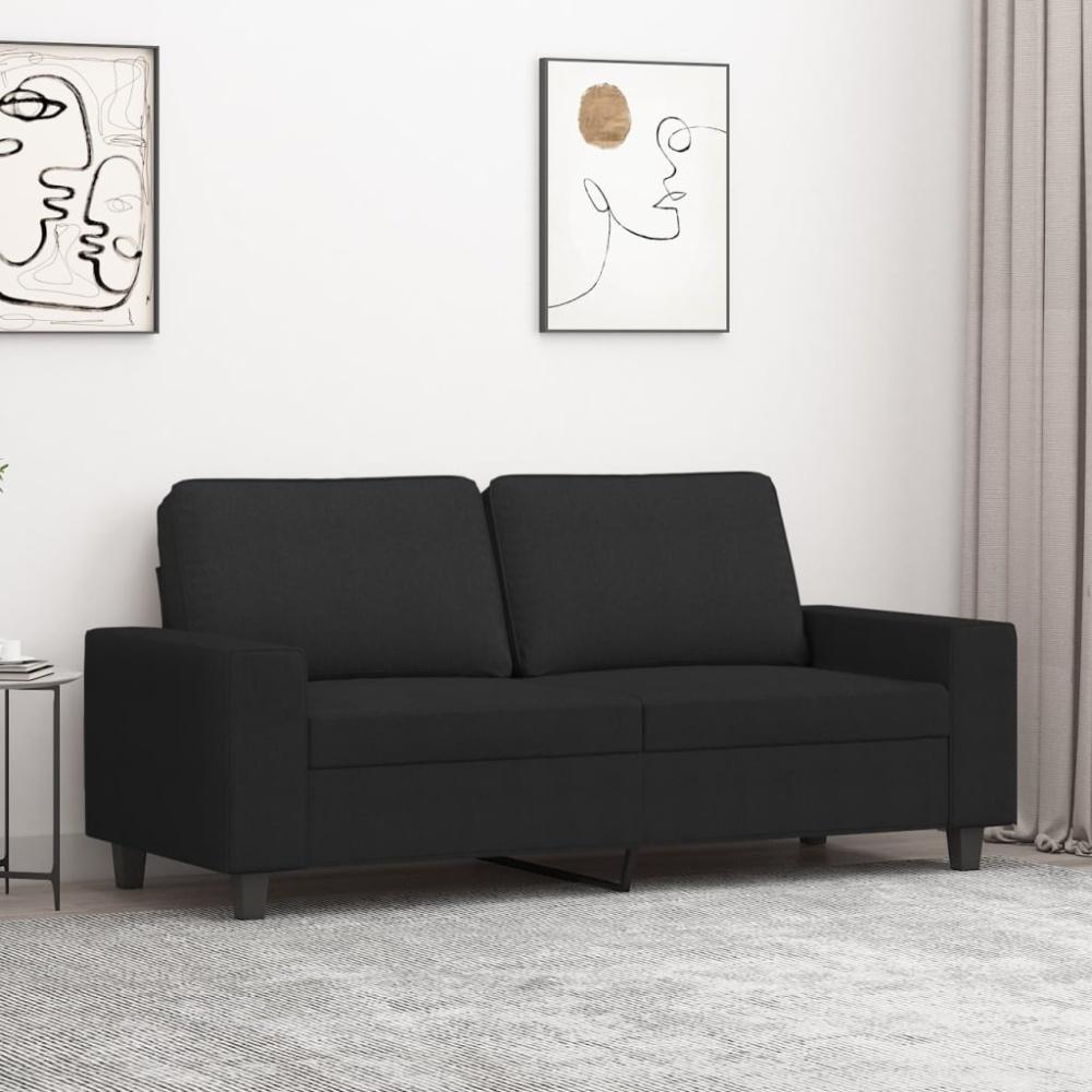 vidaXL 2-Sitzer-Sofa Schwarz 140 cm Stoff 359395 Bild 1