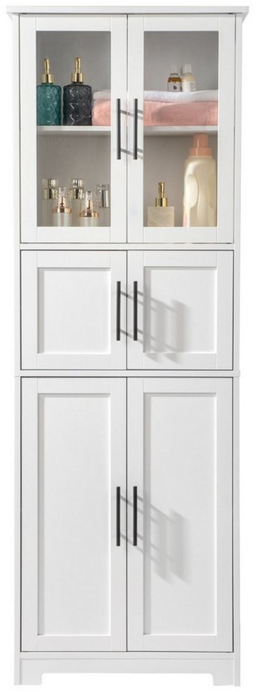 FCH Hochschrank Badezimmerschrank Hochschrank Küchenschrank mit 6 Türen und 6 Fächern Bild 1