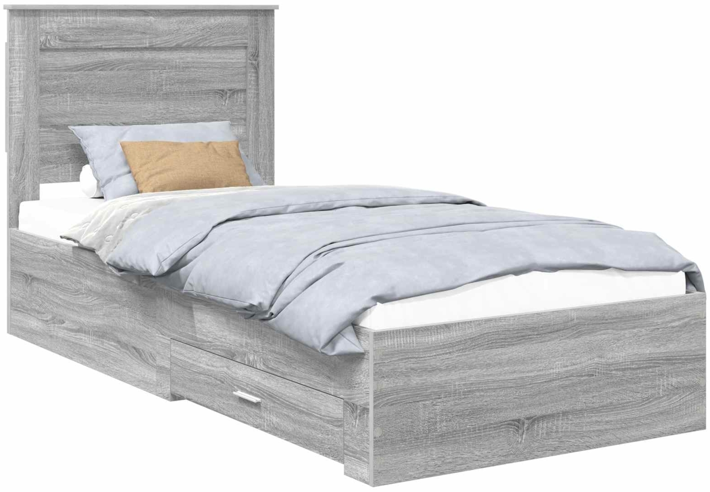 vidaXL Bettgestell mit Schubladen mit Kopfteil Holzwerkstoff 3410371 Bild 1