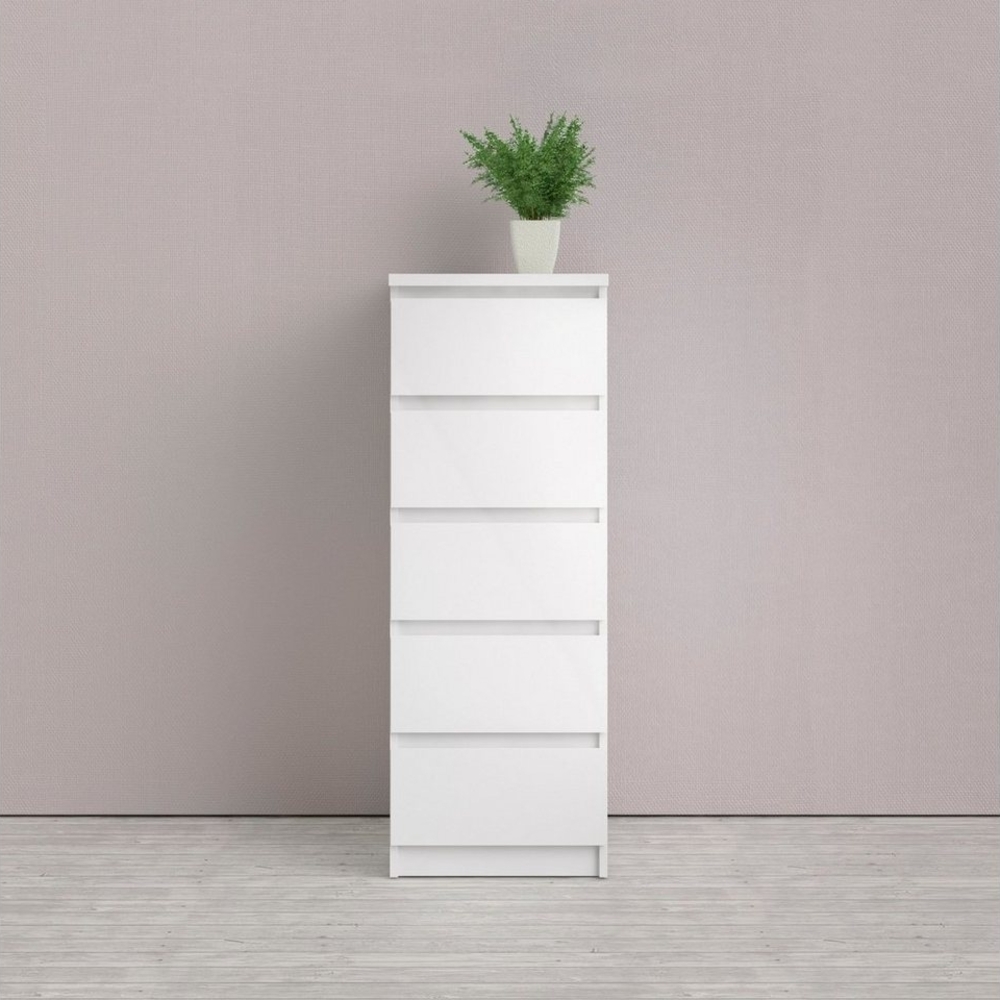 INOSIGN Highboard Naia, Hockkommode mit 5 Schubkästen, abgerundete Schubladenkanten auf Metallgleiter, Breite 40,4 cm Bild 1