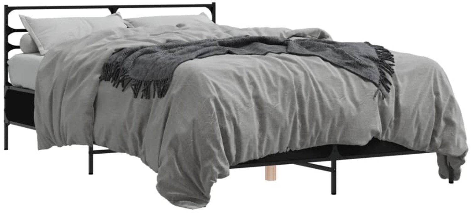 vidaXL Bettgestell Schwarz 120x200 cm Holzwerkstoff und Metall 3280037 Bild 1