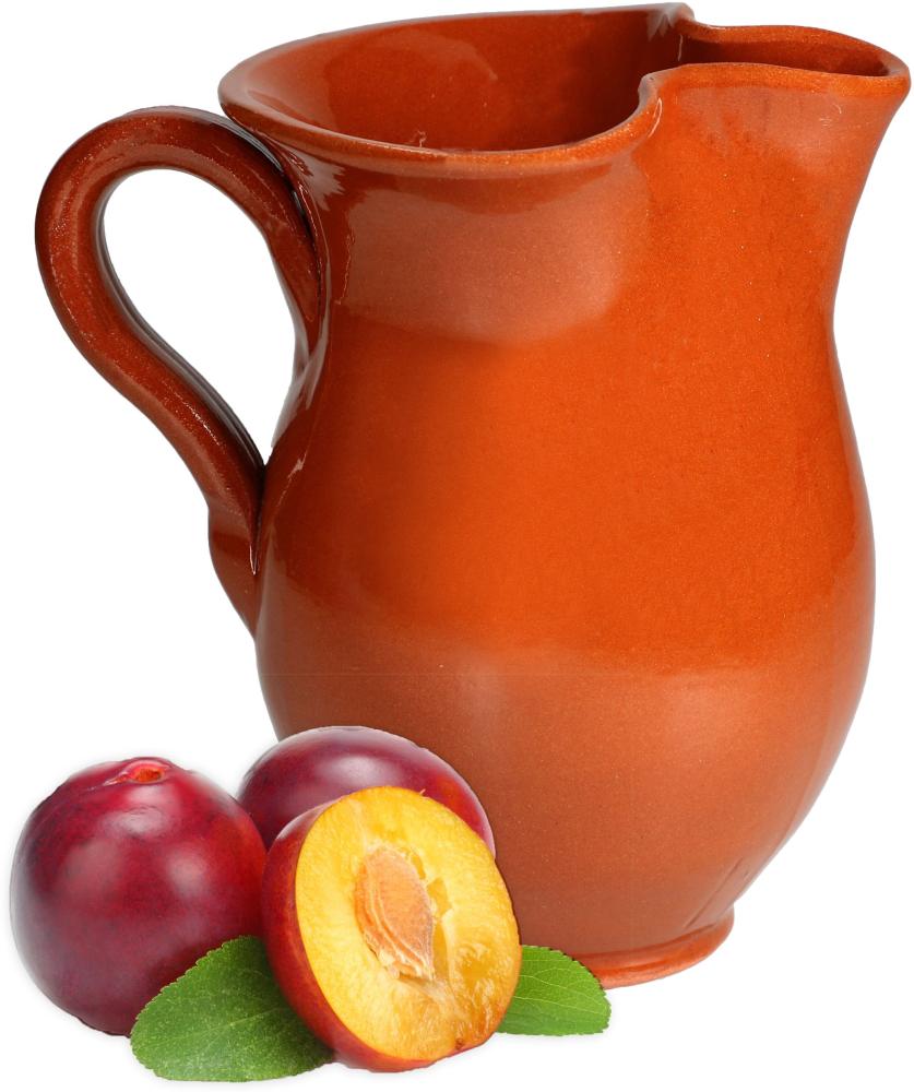 MamboCat Tonkrug Pitcher Glasiert 0,5 Liter Mediterran Unikat Handarbeit Wein-Karaffe Sangria Kanne Bild 1