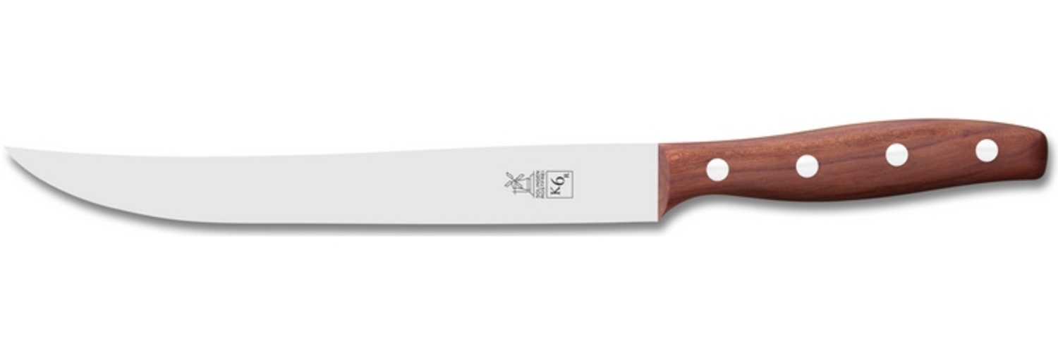 Windmühlenmesser K 6R Fleischmesser rostfrei, blaugepließtet, Griff Pflaume Bild 1