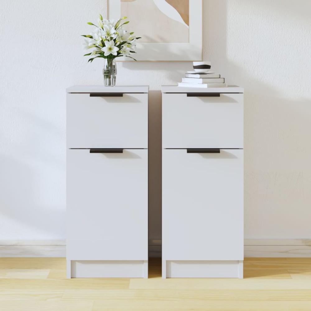 Sideboards 2 Stk. Weiß 30 x 30 x 70 cm Holzwerkstoff [811116] Bild 1