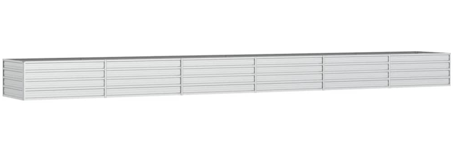 vidaXL Garten-Hochbeet 600x80x45 cm Verzinkter Stahl Silber 316903 Bild 1