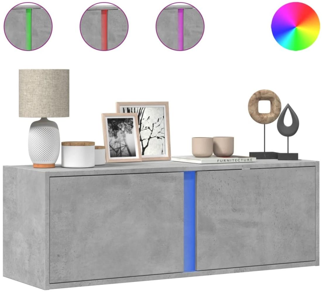 vidaXL TV-Wandschrank mit LED-Beleuchtung Betongrau 100x31x35 cm 852267 Bild 1