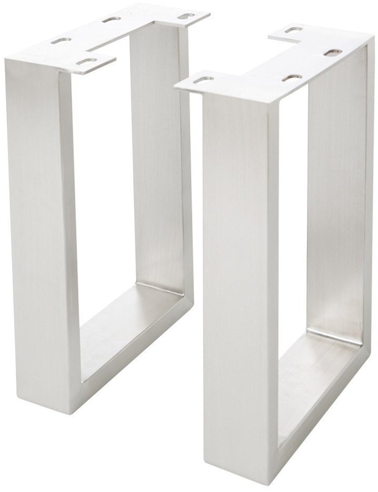 2er-Set-Bankbeine Live-Edge Baumbank 7,5x2,5 cm Edelstahl schmal Bild 1